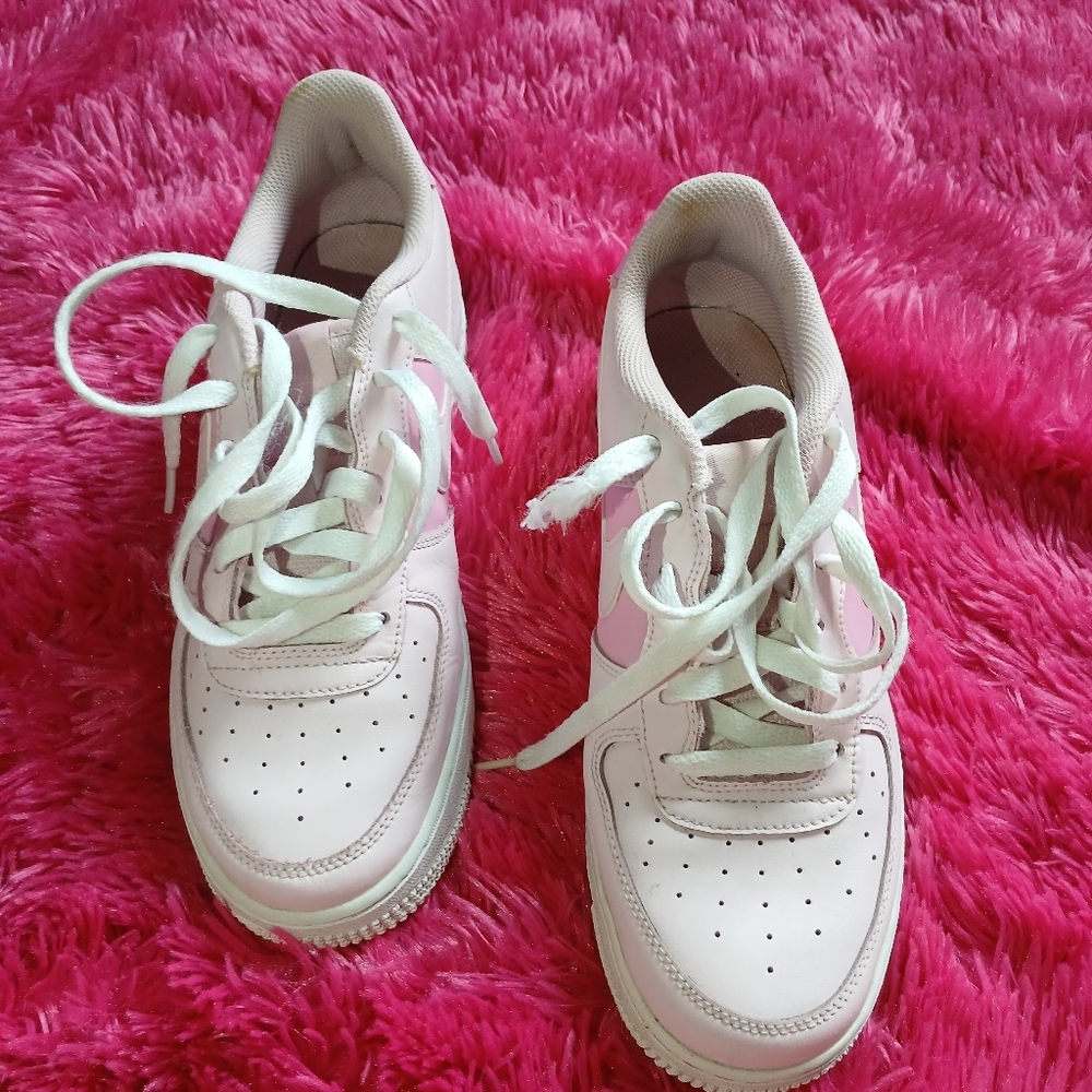 Nike Women's Air Force 1 '07 Pink White Women's [Size 6Y] [CV9646-600